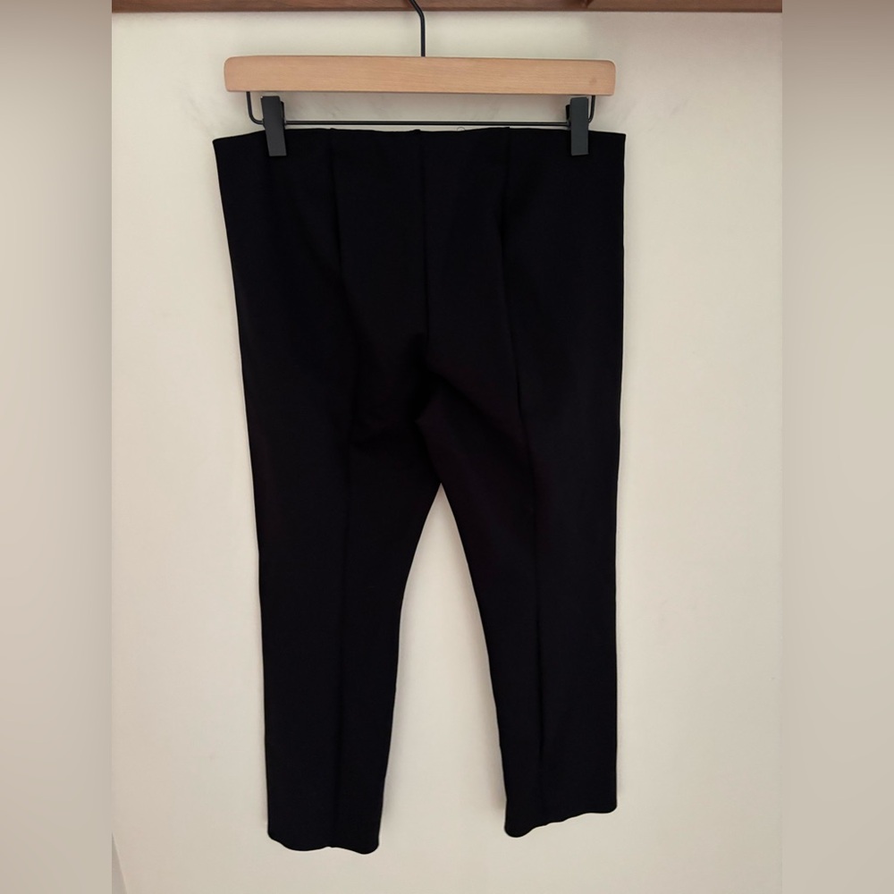 The Row Thilde Slit-Front Skinny Scuba Pants Stretch Slim Leg Black L - Picture 4 of 6
